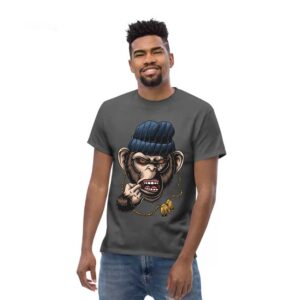 Monkey Gangster Head- Men’s T-Shirt