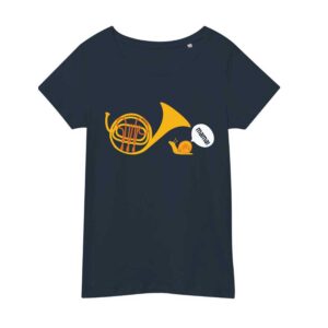 French Horn Funny Snail – Women’s T-Shirt