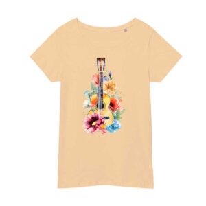 Guitar Musical Instrument Floral – Women’s T-Shirt